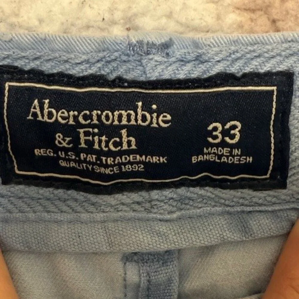 Vintage Abercrombie And Fitch Men’s Distressed Cut Off Blue Shorts Size 33 - Picture 3 of 12